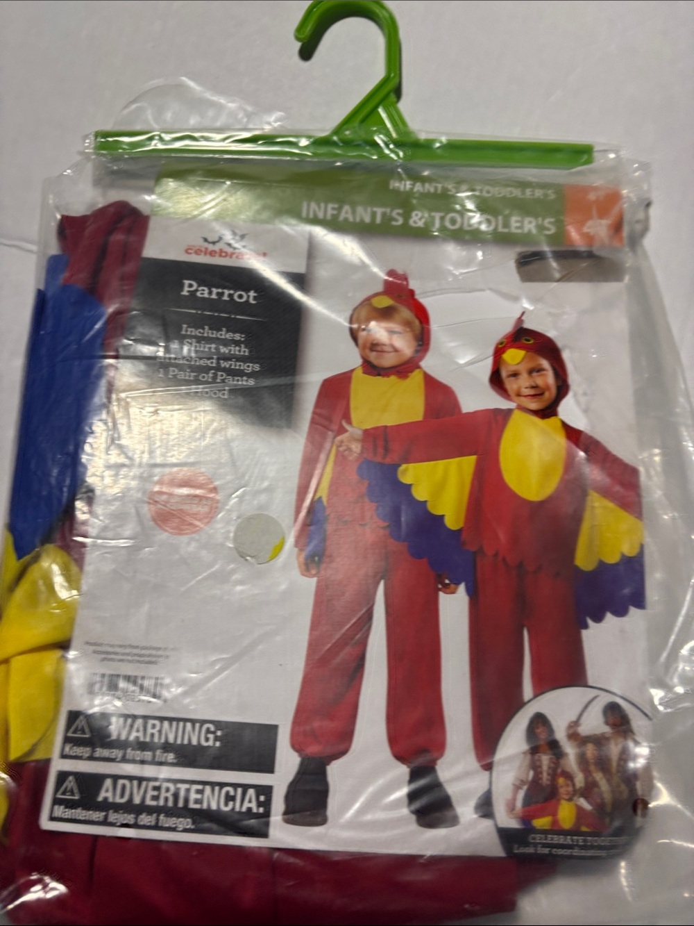 Celebrate It Parrot Costume - Red, Yellow & Blue